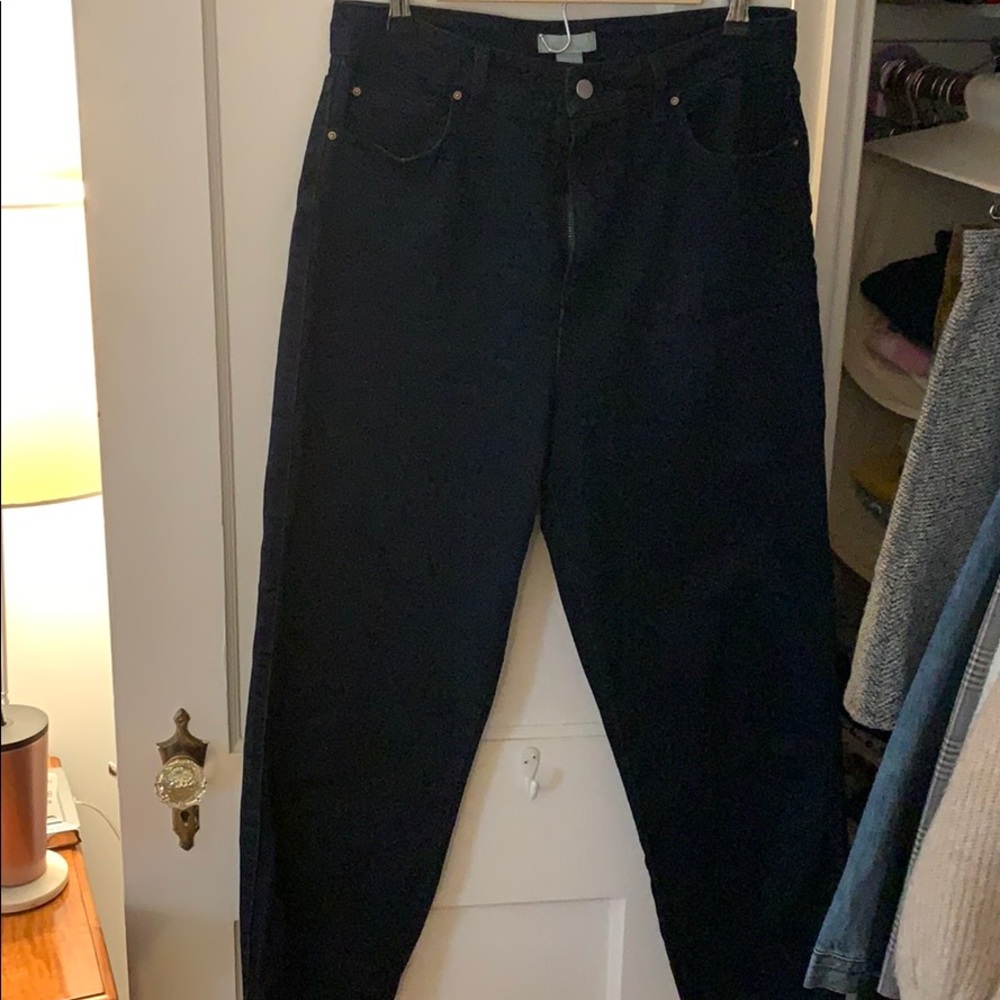 H&M dark wash mom jeans